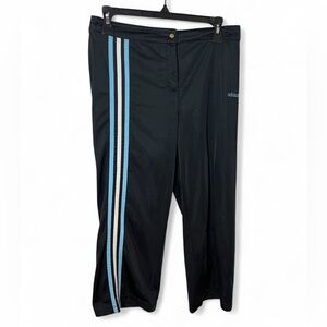 Adidas Y2k Wide Leg Crop 3 Stripe Athletic Track Pants Streetwear Size M
